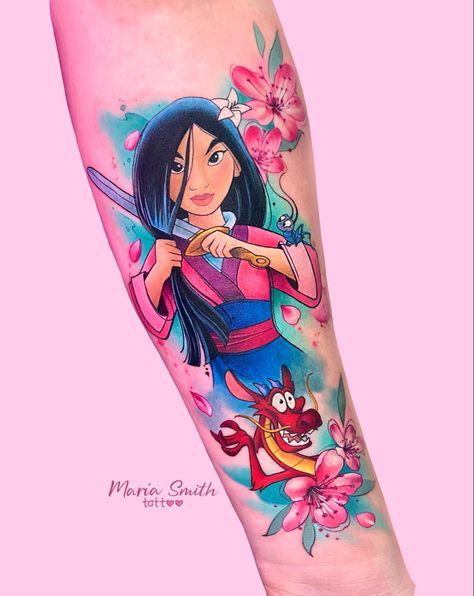 Mulan Inspired Tattoos, Mulan Tattoo Ideas, Tattoo Ideas Princess, Mulan Tattoo, Princess Mulan, Disney Mulan, Tattoo Reference, Inspired Tattoos, Mulan Disney