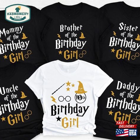 Wizard Birthday Squad Shirts Magic Shirt Personalized T-Shirt Classic Check more at https://dadmomgift.com/product/wizard-birthday-squad-shirts-magic-shirt-personalized-t-shirt-classic/ Cumpleaños Harry Potter, Harry Potter Bday, Birthday Squad Shirts, Magic Birthday, Personalized Birthday Shirts, Harry Potter Shirts, Harry Potter Birthday, Squad Shirt, Black And White Design