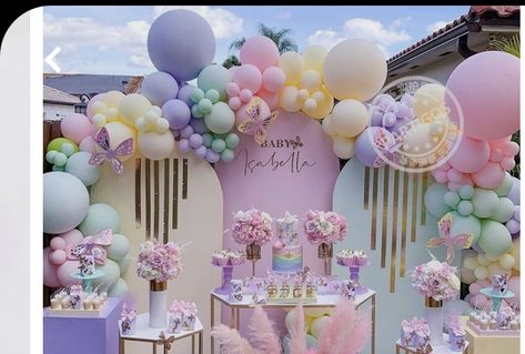 Pastel Birthday, 1st Bday, Pastel Aesthetic, Birthday Ideas, Photo Shoot, First Birthdays, 1st Birthday, Baby Shower, Pastel