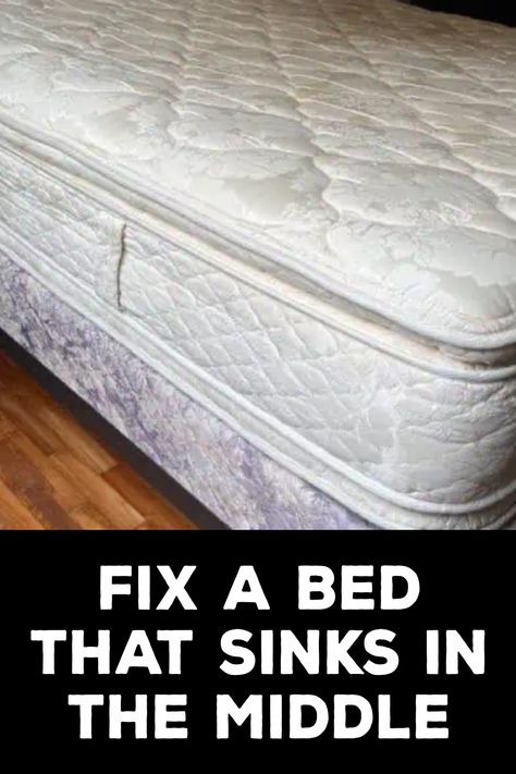 How to Fix a Bed That Sinks in the Middle How To Fix A Sagging Mattress, Diy Box Spring, Luxury Bed Design, Sagging Mattress, Modern Luxury Bed, Adjustable Bed Frame, Box Spring Bed, Bed Springs, Luxury Bed