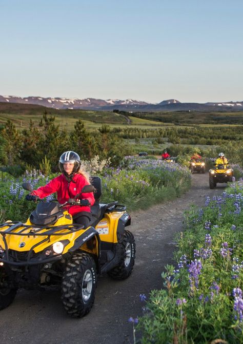 Looking for an exciting activity? This ATV Reykjavik tour is a great way to get a true taste of Icelandic nature. The location is only 15 minutes away from Reykjavik. During the 1 hour tour, you will enjoy some breathtaking views and guaranteed fun. You can book this tour directly on our website. Click the picture to learn more about this day tour from Reykjavik Reykjavik Iceland Summer, Iceland In December, Icelandic Nature, Iceland Hotels, Iceland Summer, Atv Tour, Iceland Reykjavik, Countries Around The World, Reykjavik