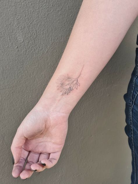 South Africa Tattoo, Protea Tattoo, Africa Tattoo, Africa Tattoos, African Tattoo, Protea Flower, Australian Native Flowers, Tattoo Now, Cute Tiny Tattoos