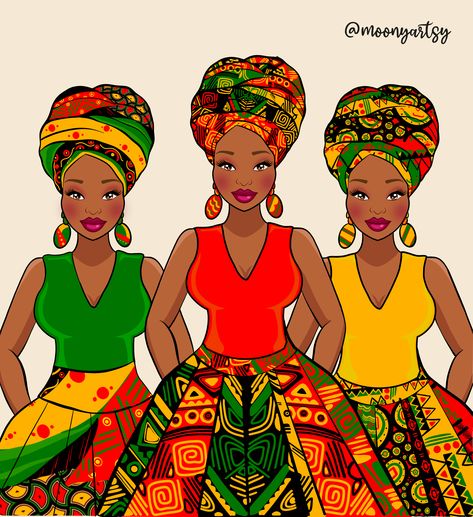 Black women on Behance Cartoon Black Women, Girl Boss Print, African Woman Art, African Drawings, African Women Painting, Black Baby Art, African Art Projects, Woman Sticker, Fabric Stickers