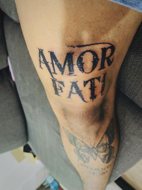 Tattoo on my leg, i own the copyrights Amor Fati Tattoo Men, Amor Fati Tattoo, Thigh Tattoo, Tattoos For Guys, Tattoos, Quick Saves