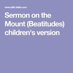 Beatitudes For Kids, Kids Bible Object Lessons, Childrens Bible Study, Childrens Ministry Curriculum, Kids Church Lessons, Sermon On The Mount, Bible Object Lessons, Kids Sunday School Lessons, Childrens Sermons