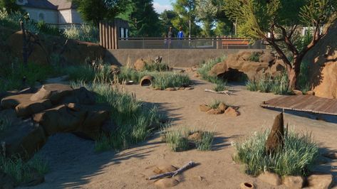 Rocky Desert, Zoo Boo, Zoo Inspiration, Zoo Architecture, Zoo Ideas, Planet Coaster, Habitat, Rocky, Planets