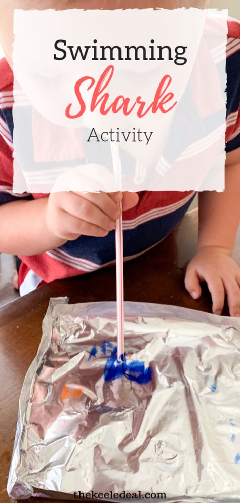 Swimming Shark Activity - The Keele Deal Shark Crafts Preschool, Cognitive Development Activities, Clark The Shark, Stem Kids, Fun Experiments For Kids, Expo Markers, Shark Activities, Shark Craft, Cognitive Activities