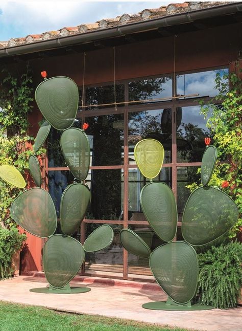 Outdoor Cactus, Cactus Sculpture, Woven Furniture Design, Restaurant Patio, Balcony Plants, Patio Outdoor, Landscaping Design, Hospitality Design, Outdoor Landscaping