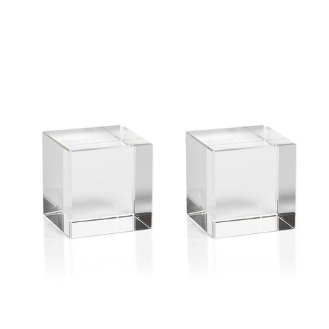 Zodax Jacy Crystal Glass Straight Cube- Set of 4 Recycled Home Decor, Southern Design, Display Area, Rustic Mirrors, Backyard Diy, Stylish Lighting, Glass Cube, Bamboo Furniture, Lighting Modern