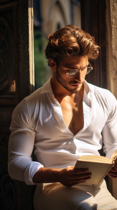 Italian Handsome Young Man Reading #Russian #handsome #man #guy #avatar #wallpaper Get Sharp Jawline, Get A Sharp Jawline, Jawline Tips, Sharp Jawline, Male Art Model, Avatar Wallpaper, Handsome Italian Men, Man Reading, Handsome Male Models