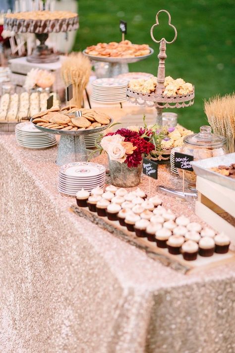 bridal shower ideas Farmhouse Party Decorations, Rose Gold Party Food, Food Display Ideas, Engagement Party Table Decor, Linen Photography, Bridal Shower Food Table, Engagement Party Table, California Farmhouse, Food Table Decorations