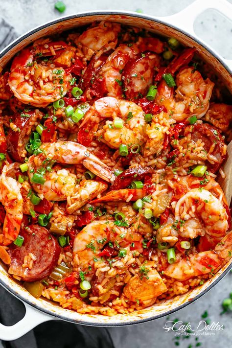 Jambalaya Seafood Jambalaya Recipe, Authentic Creole Jambalaya Recipe, Creole Jambalaya Recipe, Seafood Jambalaya, Creole Jambalaya, Jambalaya Recipe Easy, Sausage And Rice, Resep Seafood, New Orleans Recipes