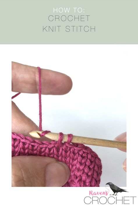 Faux Knit Crochet Stitch, Knit Crochet Stitch, Crochet Knit Stitch, Crochet Knit Stitches, Learn How To Crochet, Tutorial Crochet, Knitting And Crochet, Knit Stitch, Crafty Craft