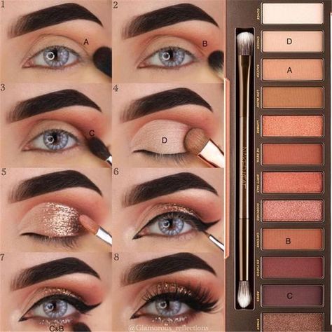 Trucco Smokey Eye, Teknik Makeup, Blue Eye Makeup Tutorial, Natural Smokey Eye, Mekap Mata, Smink Inspiration, Eye Makeup Steps, Pinterest Makeup, Makeup Step By Step