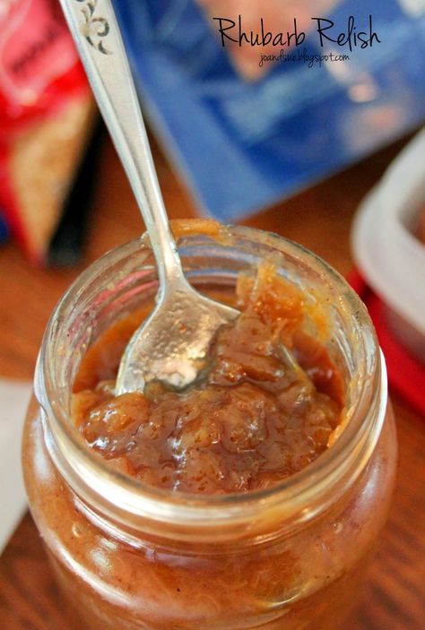 Rhubarb Relish, Rhubarb Chutney, Roasted Rhubarb, Pressure Canning Recipes, Relish Recipe, Brown Sugar Recipes, Store Cupboard, Rhubarb Cake, Homemade Goodies