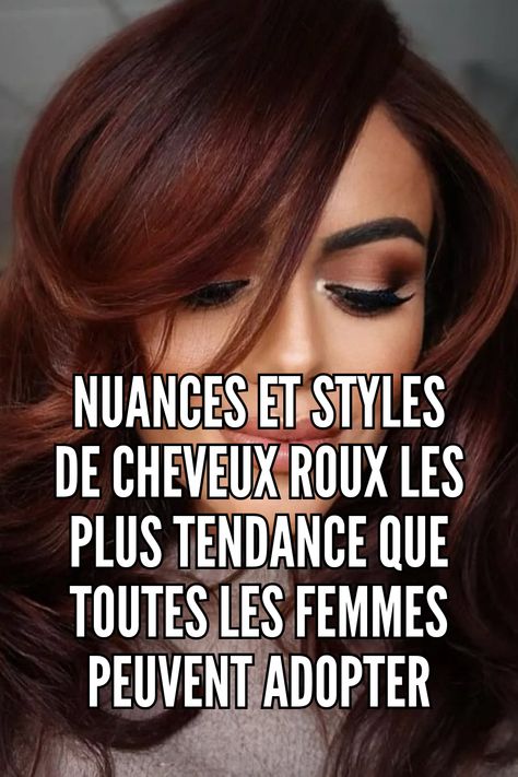 La plupart des gens décrivent cheveux auburn comme une nuance de brun-rouge. Cependant, tous les amoureux des cheveux roux savent que c'est bien plus que cela. La vérité est que l'auburn a des nuances à la fois rouges et brunes, mais ce qui différencie cette teinte d'un brun-rouge typique, c'est la richesse de la couleur. Les cheveux auburn sont magnifiques sur les peaux claires et olivâtres. // Crédit photo : Instagram @candicemohan.tt Auburn Hair, Photo Instagram, Auburn