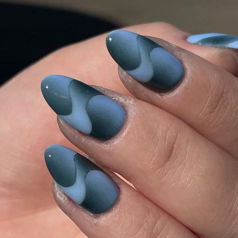 T E N D R E on Instagram: "attempted this @rebekahxpritchard design, it was difficult but fun 🥰 also forgot cuticle oil 🫣 #airbrushnails #airbrushnailart #airbrushart #ombrenails #airbrushombre #ombrenailart #sandiegonailart" Difficult Nails Design, Difficult Nail Art, Difficult Nail Designs, Acrylic Airbrush Nails Art Designs, Airbrush Nails With Eyeshadow, Airbrush Nail Art, Airbrush Nails, Nail Art Ombre, Cuticle Oil