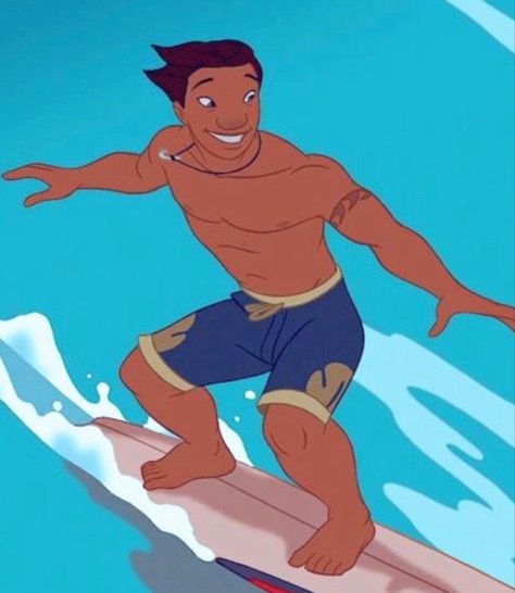 Guy From Lilo And Stitch, David Lilo And Stitch Fanart, Boy Characters Cartoon, Animated Guy Character, Male Cartoon Characters Disney, Mean Cartoon Characters, Animated Male Characters, Hot Animated Characters Men, Funny Hear Me Out Characters