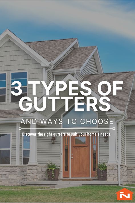 Discover the key differences between gutter types and how to choose the right one for your home. House Gutters Ideas, Gutters On House, Black Gutters, House Gutters, Seamless Gutters, Rain Gutters, Home Maintenance, Choose The Right, Different Types