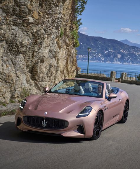 Pink Maserati, Maserati Convertible, Maserati Grancabrio, Car Sick, Dream Cars Mercedes, Luxury Car Brands, Upcoming Cars, Cars Brand, Pink Car