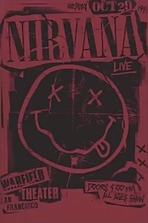 Nirvana Wallpaper, Nirvana Poster, Grunge Posters, Rock Band Posters, Vintage Music Posters, Band Poster, Bedroom Wall Collage, Grunge Band, Music Poster Design