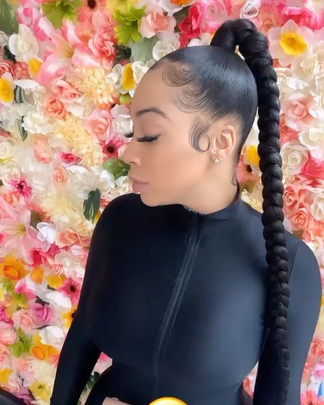 @tannstylesss on Instagram: “Braided ponytail 🥰BABBBYYYY EDGES 🔥🔥” Carnival Hairstyle, Room Desine, Dramatic Edges, Sleek Braided Ponytail, Braid Ponytail, Weave Ponytail Hairstyles, Sleek Ponytail Hairstyles, Black Ponytail Hairstyles, Braided Ponytail Hairstyles