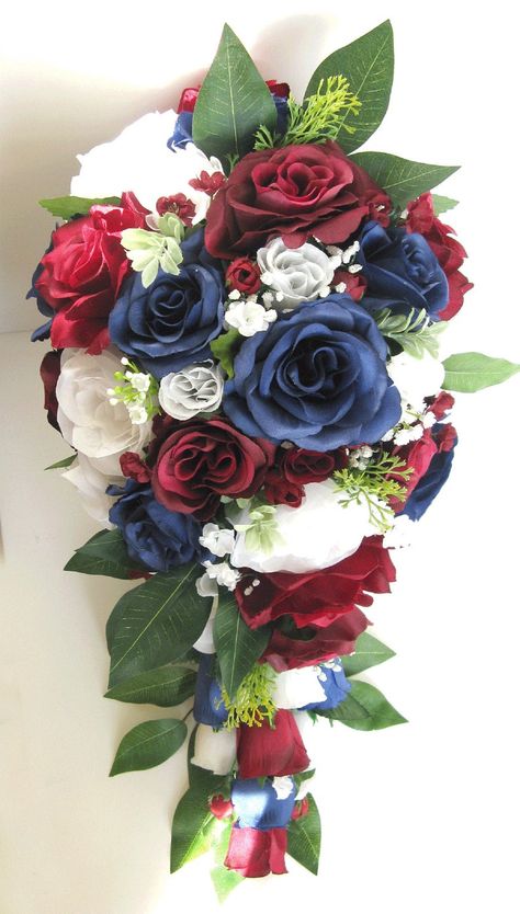 Wedding Bouquet Bridal Bouquet Silk flower Bouquet BURGUNDY | Etsy Flower Bouquet Burgundy, Ice Wedding, Ice Flowers, Navy And Burgundy Wedding, Burgundy Wedding Flowers, Bouquet Burgundy, Silk Flower Wedding Bouquet, Expensive Wedding, Wedding Flower Guide