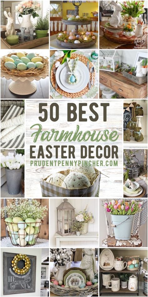 Easter Centerpieces Diy, Diy Farmhouse Decoration, Diy Osterschmuck, Rustic Easter Decor, Farmhouse Easter Decor, Farmhouse Easter, Best Farmhouse, Casa Halloween, Dekor Diy