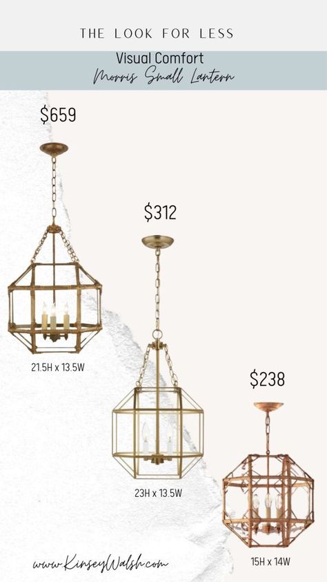 Visual Comfort Kitchen Pendants, Coastal Kitchen Lighting, Grandmillennial Decor, Entryway Pendant, Visual Comfort Lighting, Affordable Lighting, Tally Ho, Lantern Pendant Lighting, Small Lanterns