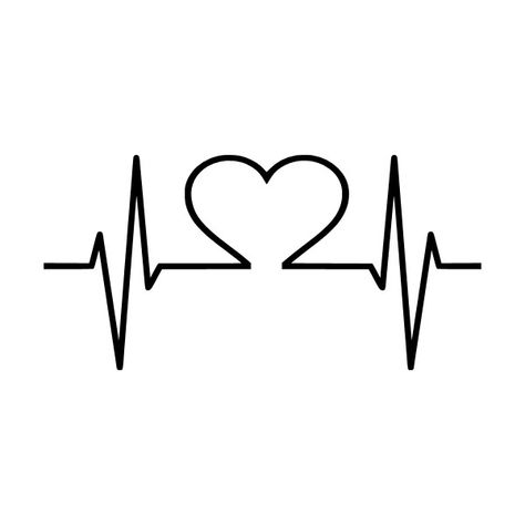 Wallpaper Corazones, Lifeline Tattoos, Pulse Tattoo, Heartbeat Tattoo Design, Mothers Day Drawings, Heartbeat Tattoo, Awesome Stickers, Couples Tattoo Designs, Symbol Tattoo