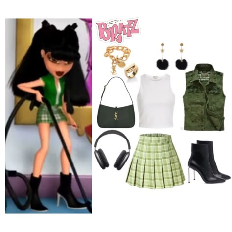 Bratz Jade Outfit, Jade Bratz Outfits Inspiration, Bratz Outfits Inspiration Yasmin, Bratz Outfits Inspiration Sasha, Bratz Rock Angelz Outfits, Bratz Rock Angelz, Bratz Outfit, Bratz Fashion, Bratz Outfits Inspiration