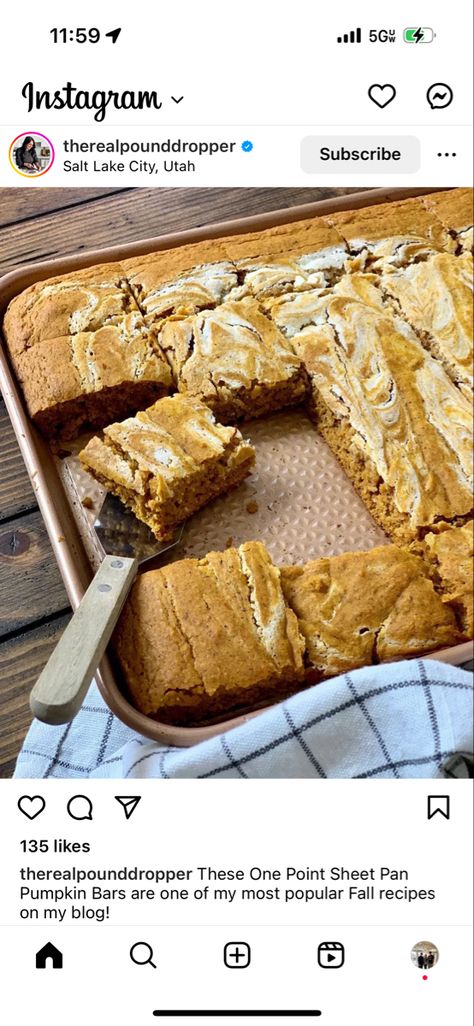 Sheet Pan Pumpkin Bars, Pumpkin Bars, Sheet Pan, Fall Recipes