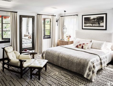 10 Ways to Mix Bed Linens Martyn Lawrence Bullard, San Francisco Home, Mid Century Furnishings, Spanish Style Homes, Primary Bedroom, Alessandra Ambrosio, California Homes, Master Bedrooms, Spanish Style