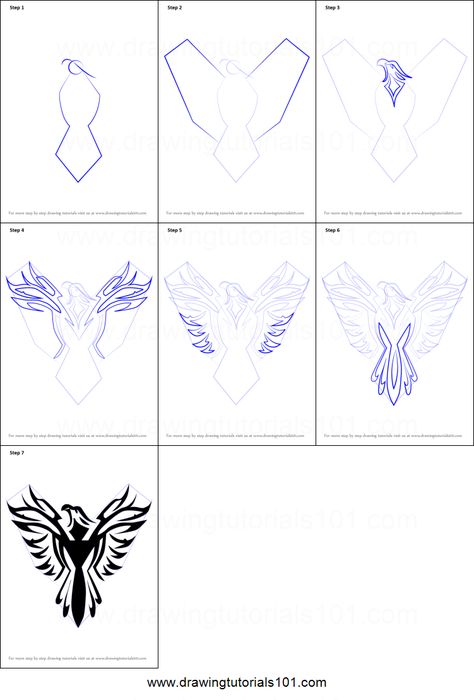 How to Draw a Phoenix Bird Tattoo printable step by step ... Drawing Of Phoenix Bird, Diy Phoenix Bird, Drawing A Phoenix Birds, How To Draw Phoenix Bird, Phoenix Bird Drawing Easy, How To Draw A Phoenix Bird Step By Step, How To Draw Tattoos Step By Step, Phoenix Drawing Simple, Tattoo Drawing Tutorial