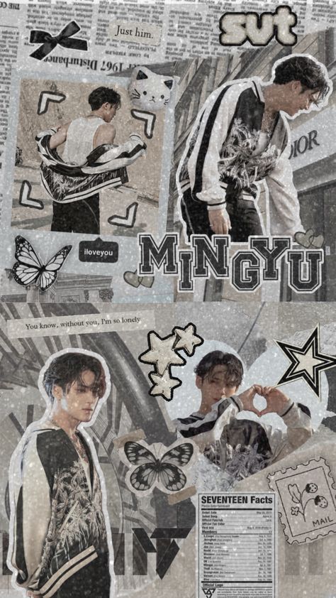 𝐊𝐢𝐦 𝐌𝐢𝐧𝐠𝐲𝐮  #kpop #seventeen #seventeenmingyu #kimmingyu #mingyu #black #creme #aesthetic #collage #kpopwallpaper Seventeen Collage Wallpaper, Mingyu Collage, Seventeen Collage, Creme Aesthetic, Mingyu Wallpaper, Kpop Seventeen, Kim Min Gyu, Collage Wallpaper, Wallpaper Collage