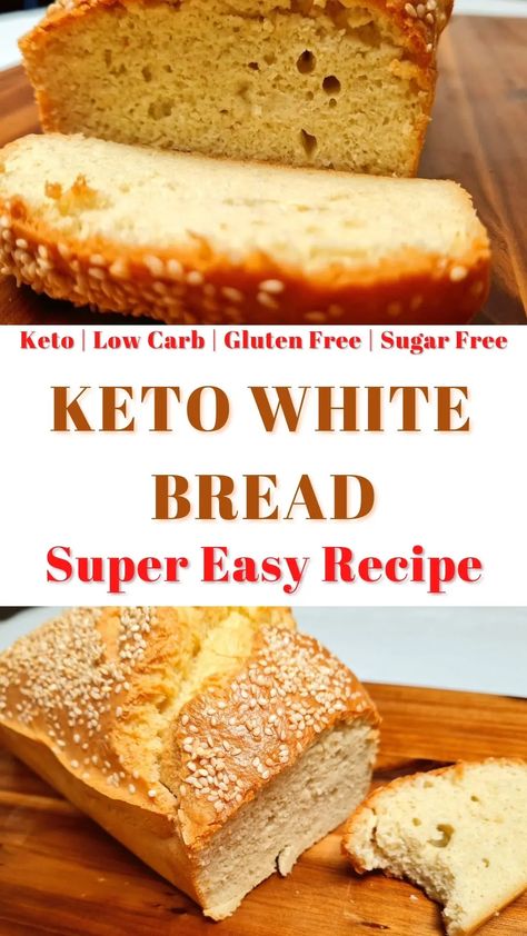 Discover a mouthwatering keto white bread recipe that is gluten-free and low in carbs. Get ready to indulge in this delicious and satisfying bread alternative. Keto White Bread, Recipe With Almond Flour, Dairy Free Bread, Keto Bread Recipe, White Bread Recipe, Lowest Carb Bread Recipe, Bread Alternatives, Gluten Free Recipes Bread, Almond Flour Recipes