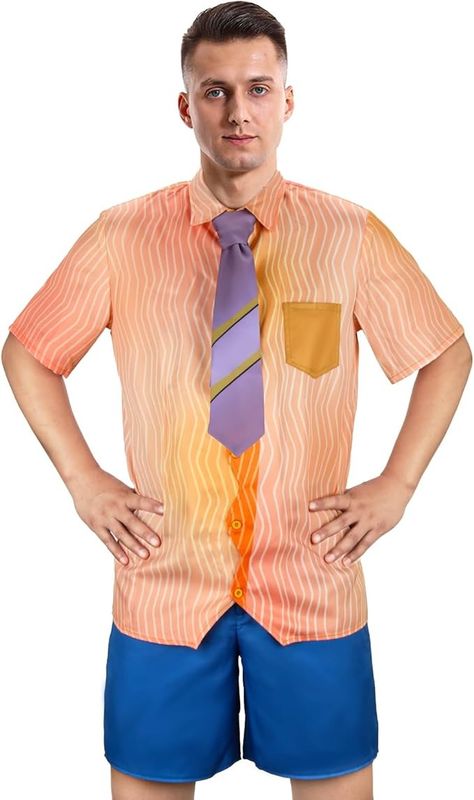 Amazon.com: Mens Ele Wade Costume Shirt Shorts Tie Set Water Element Cosplay Halloween Full Set Outfits for Adult (XX-Large) : Clothing, Shoes & Jewelry Wade Ripple, Movie Character Costumes, Disney Makeup, Character Makeup, Set Outfits, Male Cosplay, Costume Shirts, Water Element, Game Costumes