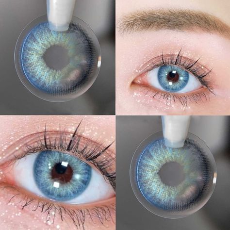 Blue Eye Contacts, Blue Contact Lenses, Cool Contacts, Eye Lens Colour, Best Colored Contacts, Colored Eye Contacts, Cosmetic Contact Lenses, Eye Contacts, Beautiful Eyes Color