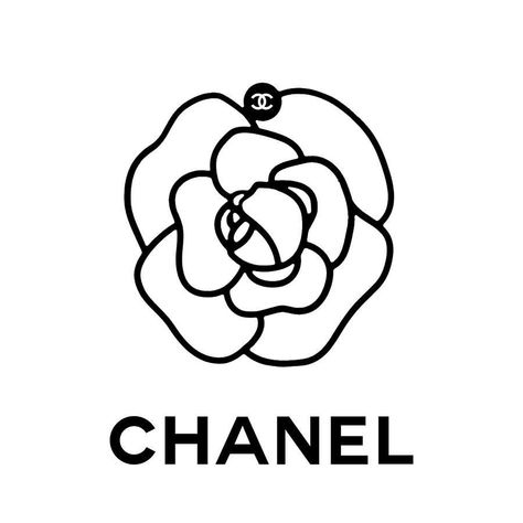 Stencil Sketch, Camelia Chanel, Chanel Art Print, Chanel Camellia Flower, Chanel Flower, Chanel Wall Art, Chanel Art, Chanel Camellia, Chanel Inspired