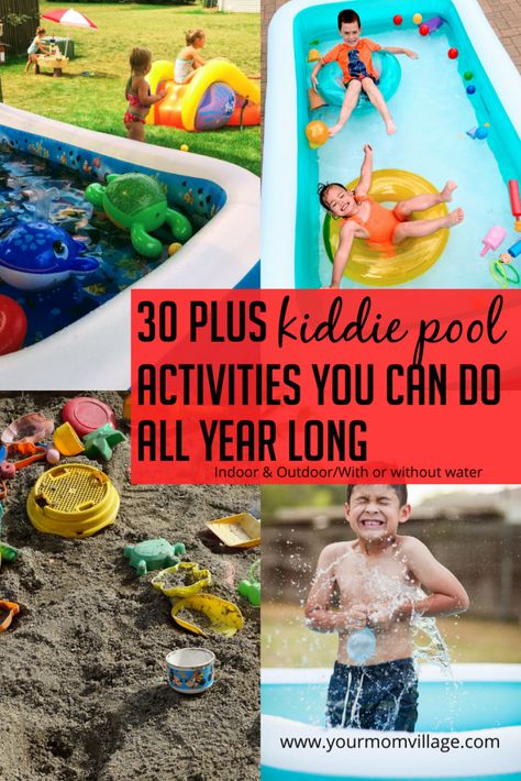 Kiddie Pool Ideas Toddlers, Toddler Pool Activities, Toddler Pool Ideas, Kiddie Pool Activities, Fun Kid Activities Indoor, Kiddie Pool Ideas, Kid Activities Indoor, Toddler Sensory Activities, Montessori Resources