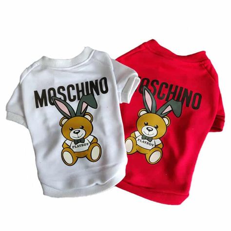 TITLE:Moschino dog sweatshirt w158# DURABLE -Moschino dog sweatshirt is neatly stitched in all the right parts for durability and cleanliness and has a super soft interior for extra comfort. SUPER SOFT - This super cute dog clothes , made from cotton and a little span material , provides cozy feeling during four seasons with soft lining, perfect cold weather days, spring, autumn. EASY FIT - This awesome Moschino dog sweatshirt and cat outfit slips on and off easily and offers a cool and comforta Gucci Dog, Teal Throw Blanket, Dog Fashion Clothes, Big Dog Clothes, Cat Outfit, Dog Trends, Waterproof Picnic Blanket, Super Cute Dogs, Cute Dog Clothes