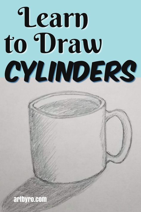 Beginner Art Class Ideas, Draw A Coffee Cup, Cups Drawing, Learn Shading, Art Tutorials For Beginners, Coffee Cup Drawing, Drawings For Beginners, Beginner Drawing Lessons, Graduated Cylinder