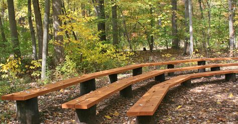 Facilities « McKeever Environmental Learning Center – Educational ... Outdoor Classroom Seating Ideas, Outdoor Classroom Seating, Backyard Amphitheater, Small Amphitheatre, Natural Amphitheater, School Outdoor Classroom, Outdoor Amphitheater, Outdoor Learning Spaces, Outdoor Play Spaces