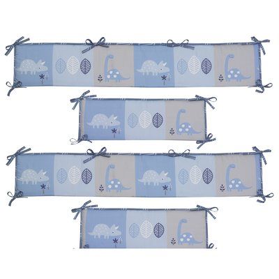 Lambs & Ivy Signature Roar Bedtime Originals Dinosaur 4 Piece Crib Bumper Set Crib Sets For Boys, Crib Liners, Baby Crib Bumpers, Bumper Pads For Cribs, Grey Crib, Baby Gift Registry, Lambs & Ivy, Best Crib, Baby Sheets