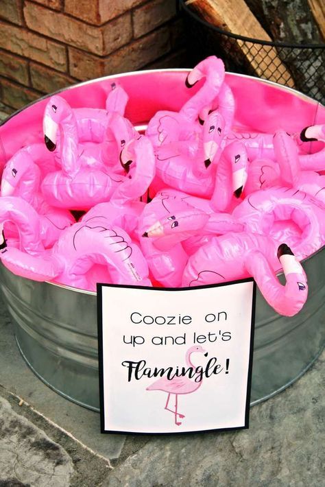 Flamingo Bday Party Ideas, Flamingle Birthday Party Ideas, Fancy Flamingo Party, Flamingo Drink Float, Lets Flamingle Party Ideas, Flamingle Party Food, Pool Party Wedding Shower Ideas, Let’s Flamingle Party, 50th Flamingo Birthday Party