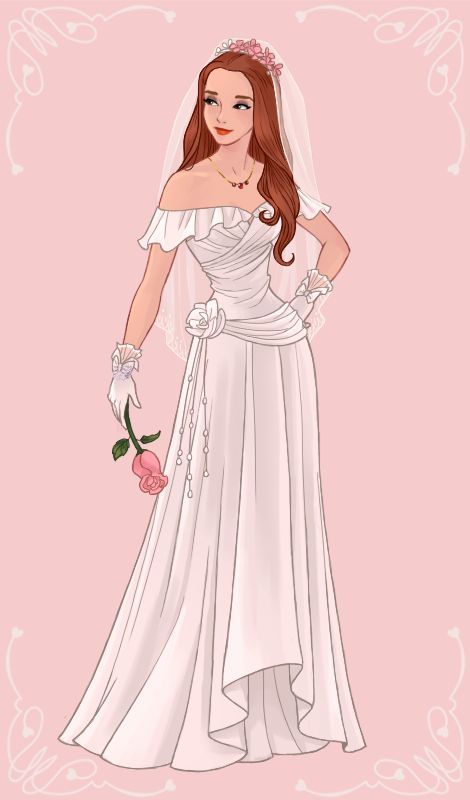 This is my idea and I made this through the link I provided, just press the picture to make yours. Have fun! Wedding Dress Maker, Oc Accessories Ideas, Wedding Fanart, Flowers And Jewelry, Oc Makers, Making Characters, Fun Websites, Dreamy Clothes, Picrew Links