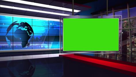 Get a 10.000 second news tv studio set - stock footage at 29.97fps. 4K and HD video ready for any NLE immediately. Choose from a wide range of similar scenes. Video clip id 17521651. Download footage now! Berita Tv, Frame Edit, Artsy Background, Tv Studio, Free Green Screen, Virtual Studio, Good Anime To Watch, New Background Images, Tv Media