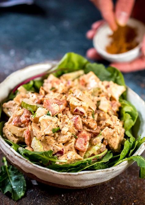 Jamaican Jerk Chicken Salad Recipe - WonkyWonderful Jerk Salad, Jerk Chicken Salad, Jerk Seasoning Recipe, Jamaican Chicken, Best Chicken Salad Recipe, Jerk Chicken Recipe, Jamaican Jerk Seasoning, Spinach Artichoke Chicken, Jamaican Jerk Chicken