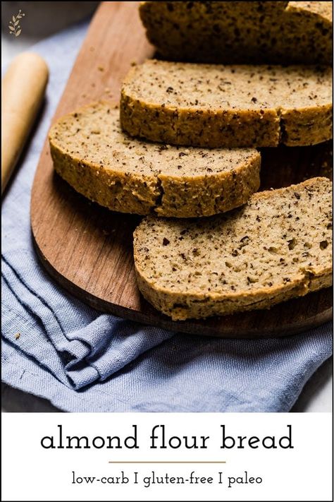 Quick almond flour bread recipe that is easy and quick to make. Gluten-free, low sugar, paleo and keto friendly. Great to use as a sandwich bread or to slice for breakfast. #almondflour #glutenfreebread #bread #lowcarbbread #breadrecipe #foolproofliving #ketobread #paleobread Ground Turkey Meatloaf Recipes, Almond Flour Bread Recipes, Make Almond Flour, Almond Flour Bread, Turkey Meatloaf Recipes, Flours Banana Bread, Almond Bread, Flour Bread, Pan Sin Gluten