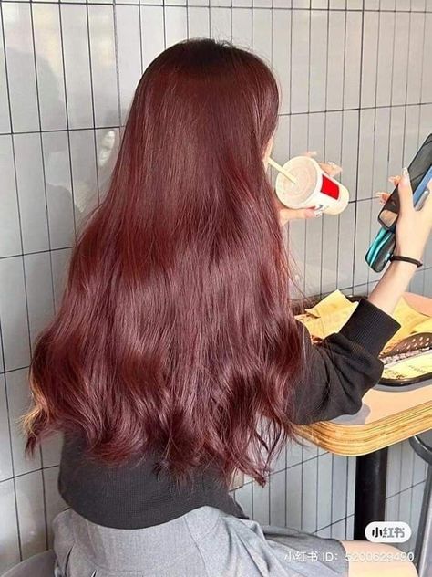 Pelo Color Vino, Maroon Hair, Korean Hair Color, Wine Hair, Red Hair Inspo, Cherry Hair, Hair Color Cream, Hairstyles For Layered Hair, Wavy Hairstyles